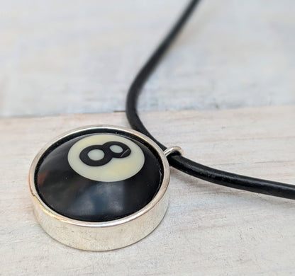 POOL BALL Pendant and Necklace Repurposed Jewelry Mens Ladies Fashion