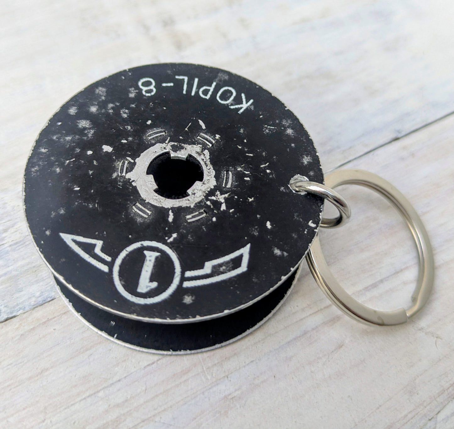 Repurposed Cine SUPER 8 Camera Film Reel Bag Charm Key Ring