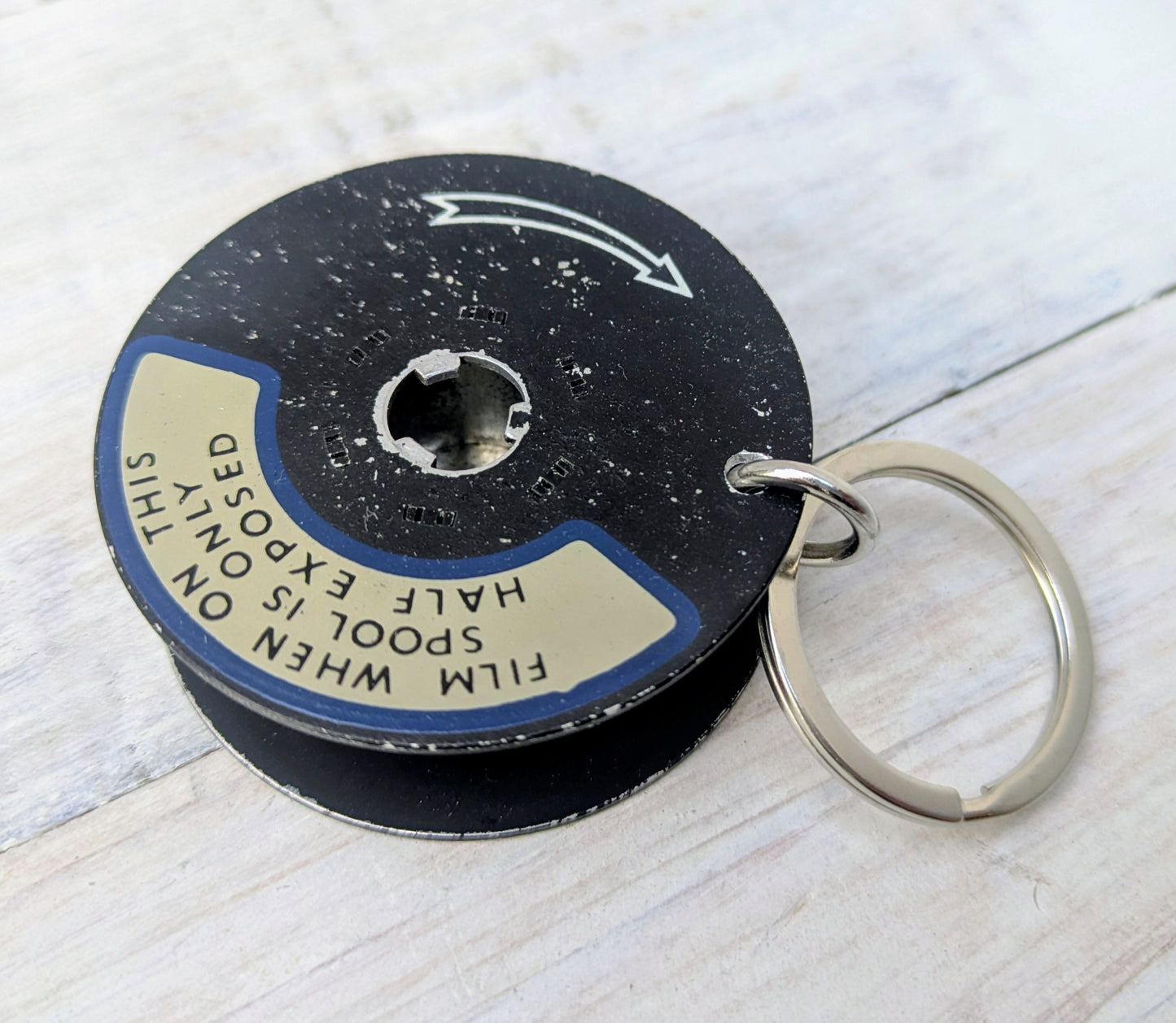 Repurposed Cine SUPER 8 Camera Film Reel Bag Charm Key Ring