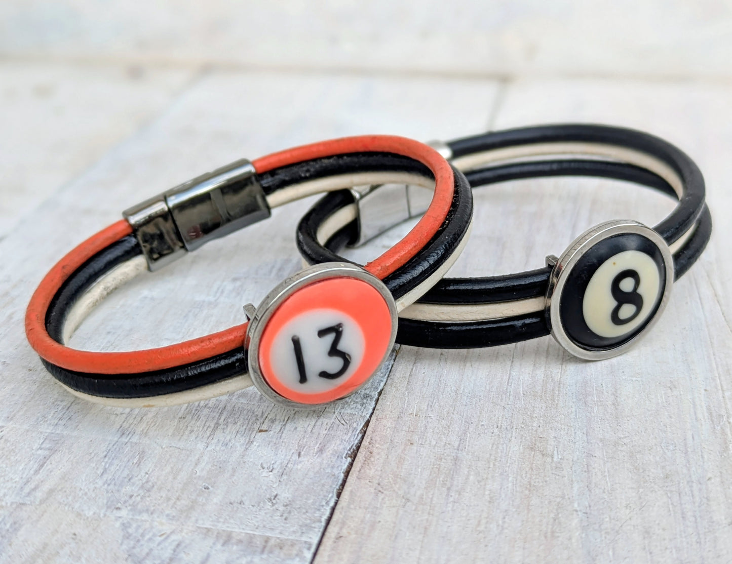 POOL BALL Leather Bracelets - Unisex Fashion Accesory