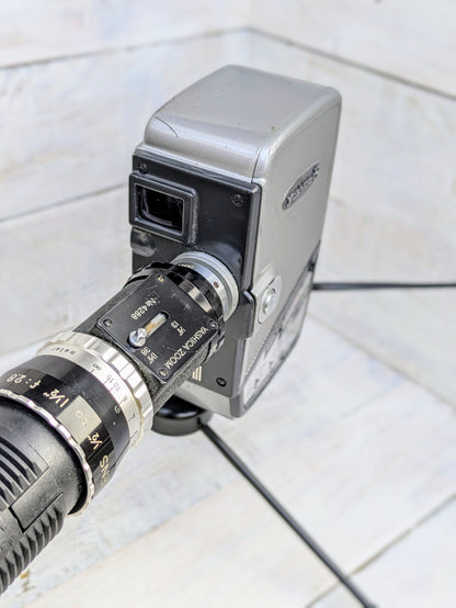 Repurposed 1950s Vintage Cine Movie Camera Lamp - Table Desk Lamp