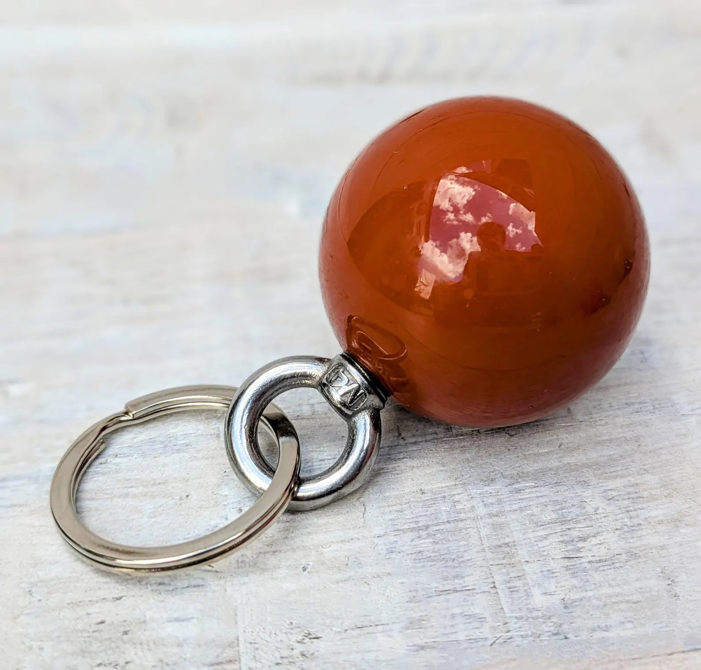 Mini SNOOKER BALL Keyring: Handmade Bag Charm