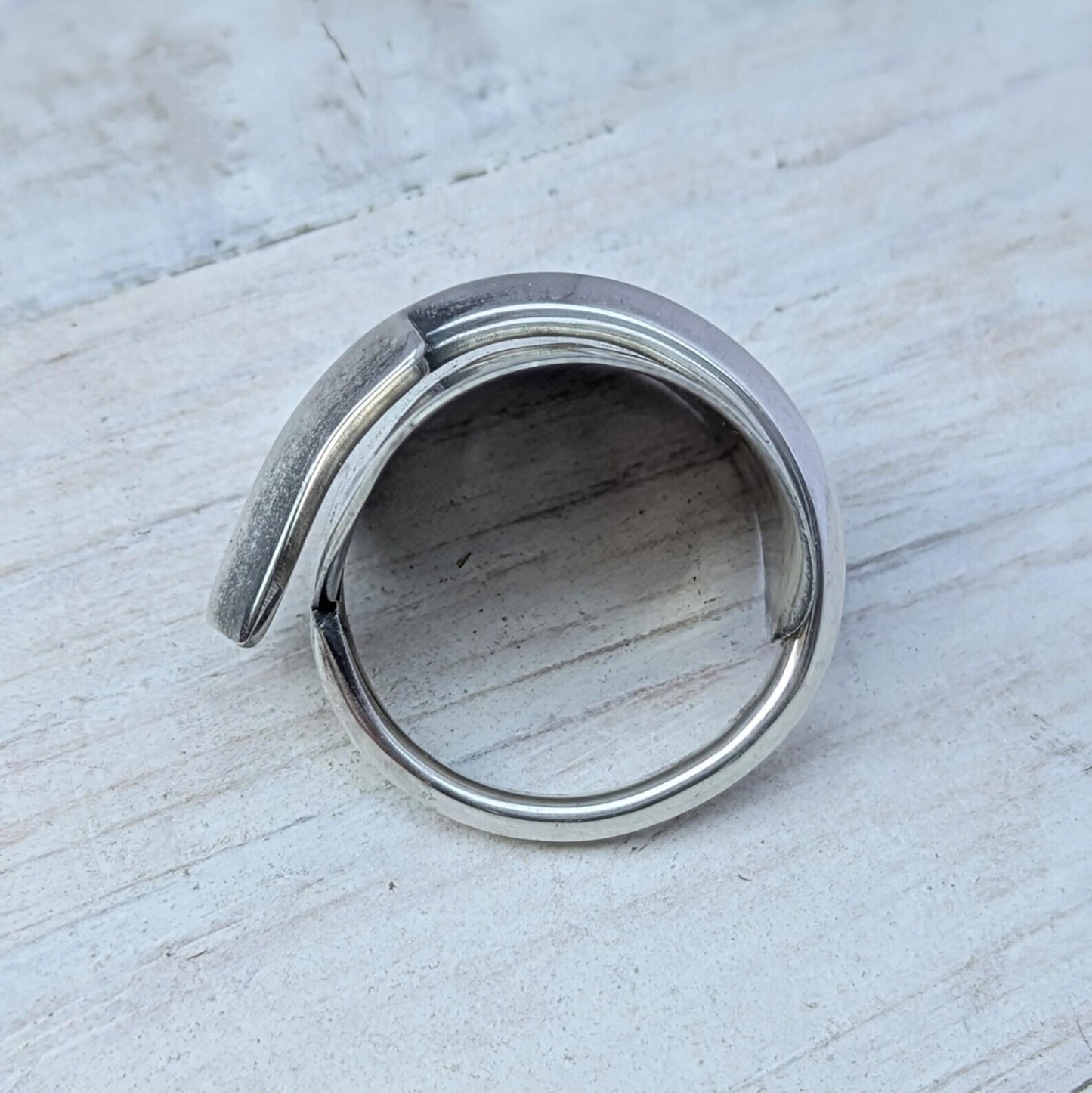 Sterling SILVER Birmingham 1935 Art Deco Spoon Ring