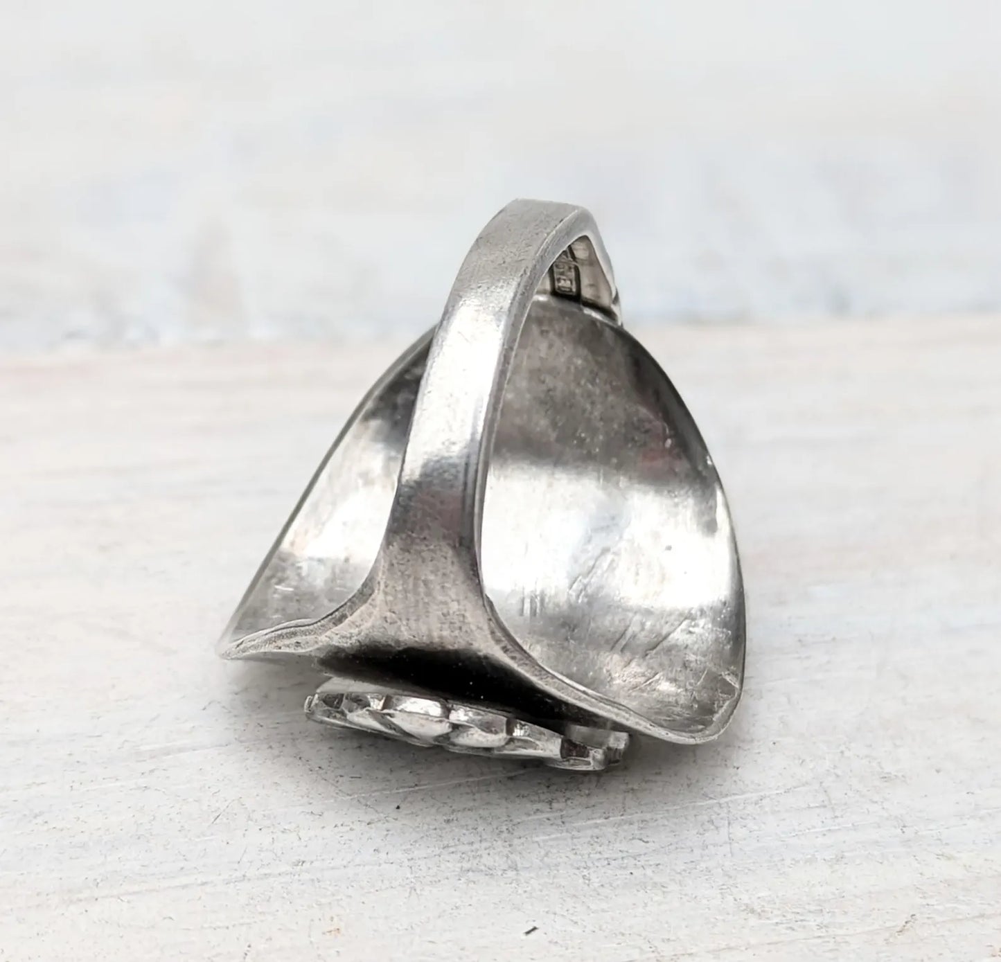 Vintage Swedish Floral Spoon Ring