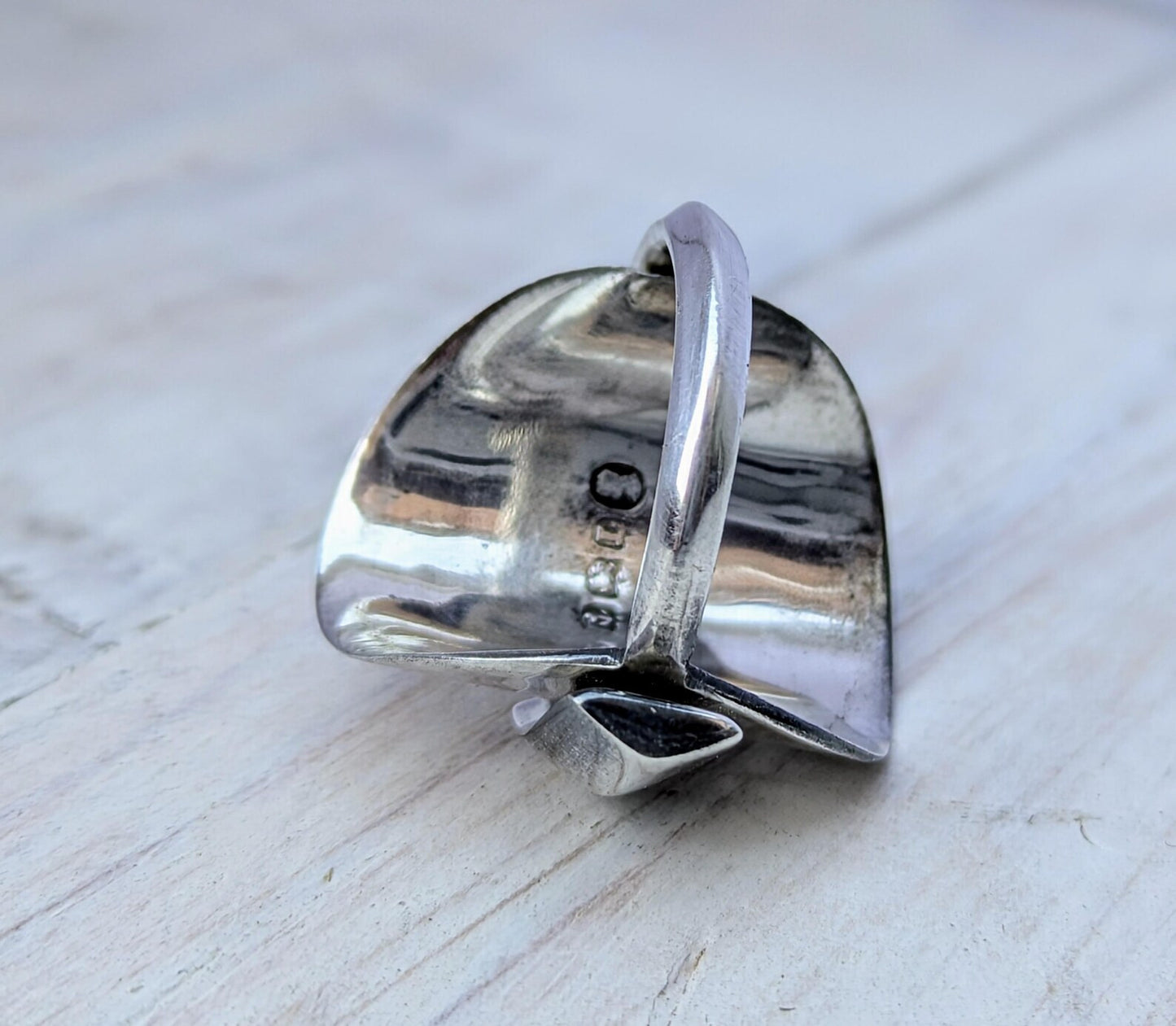 Sterling SILVER Birmingham 1935 Art Deco Spoon Ring