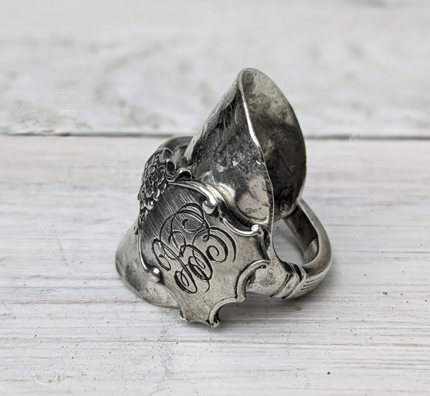 Sterling SILVER London 1912 Spoon Ring