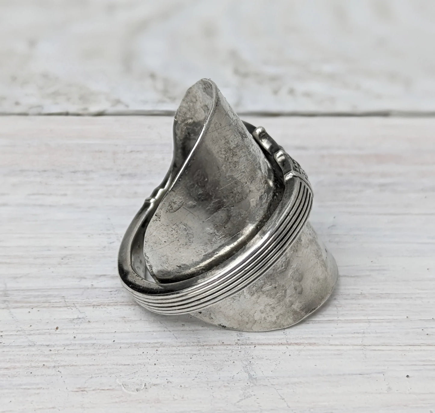 Sterling SILVER London 1912 Spoon Ring