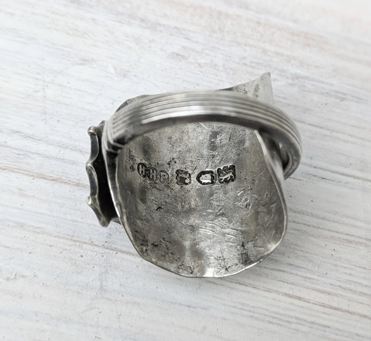 Sterling SILVER London 1912 Spoon Ring