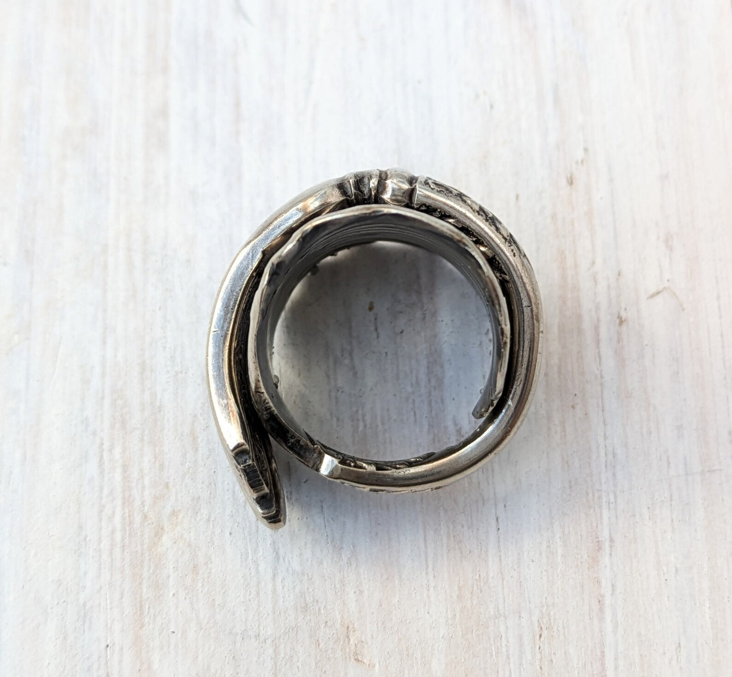 Unisex Vintage Shell Spoon Ring - Upcycled Jewelry