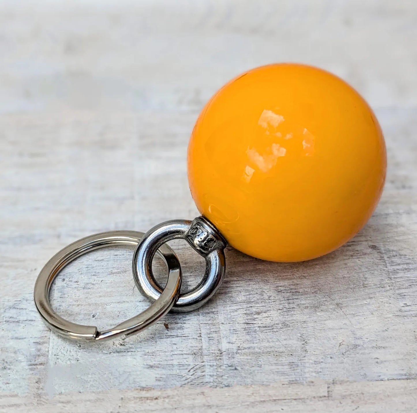 Mini SNOOKER BALL Keyring: Handmade Bag Charm