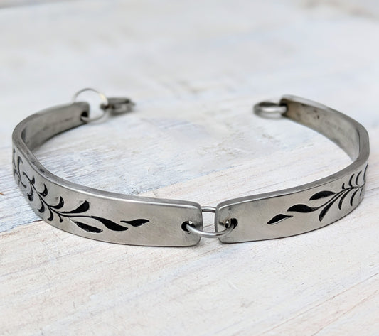 stainless steel repurposed cutlery bracelet