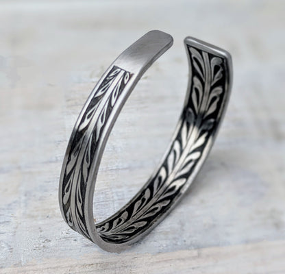 unisex floral cuff bracelet