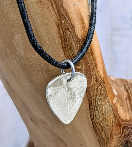 PLECTRUM Sterling Silver Handmade Pendant & Necklace Choker