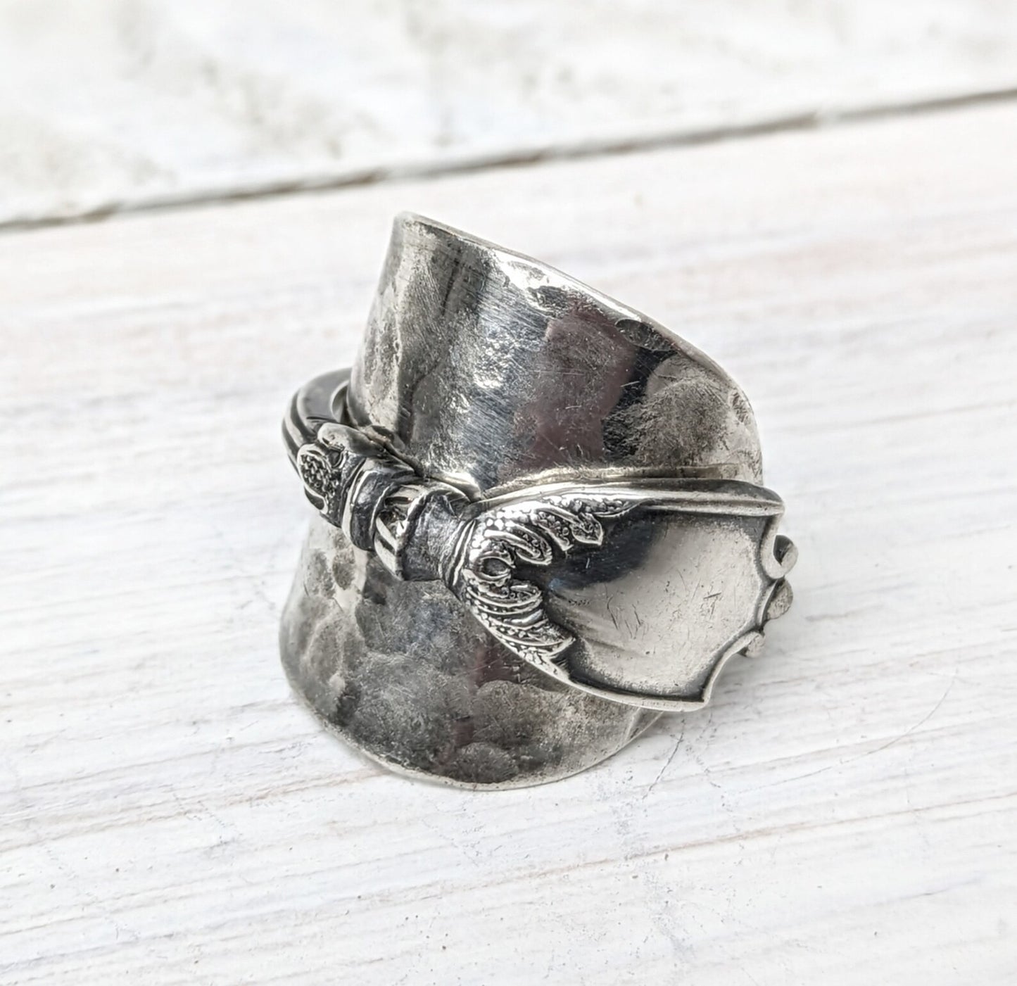 Sterling SILVER London 1936 Spoon Ring