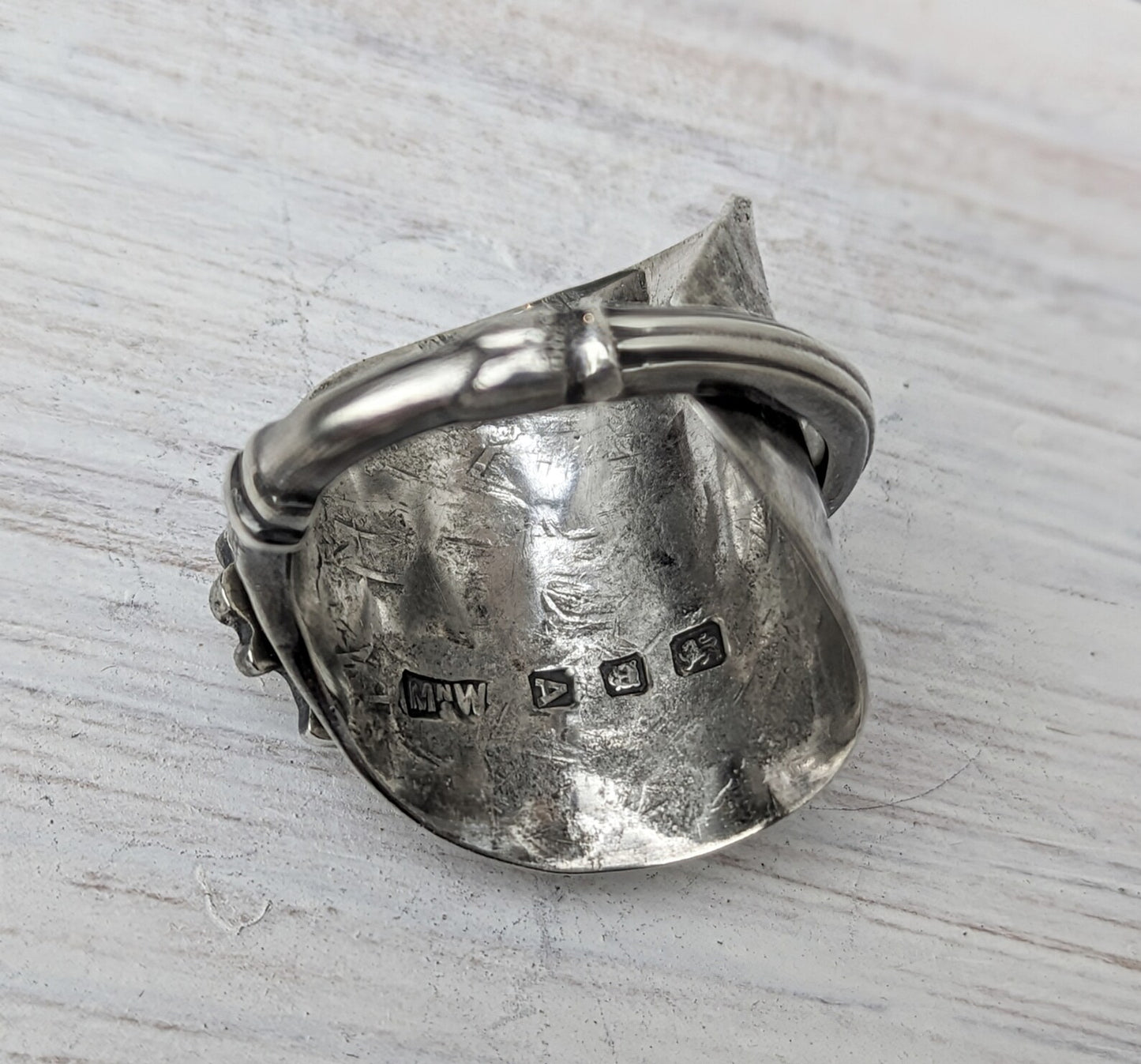 Sterling SILVER London 1936 Spoon Ring