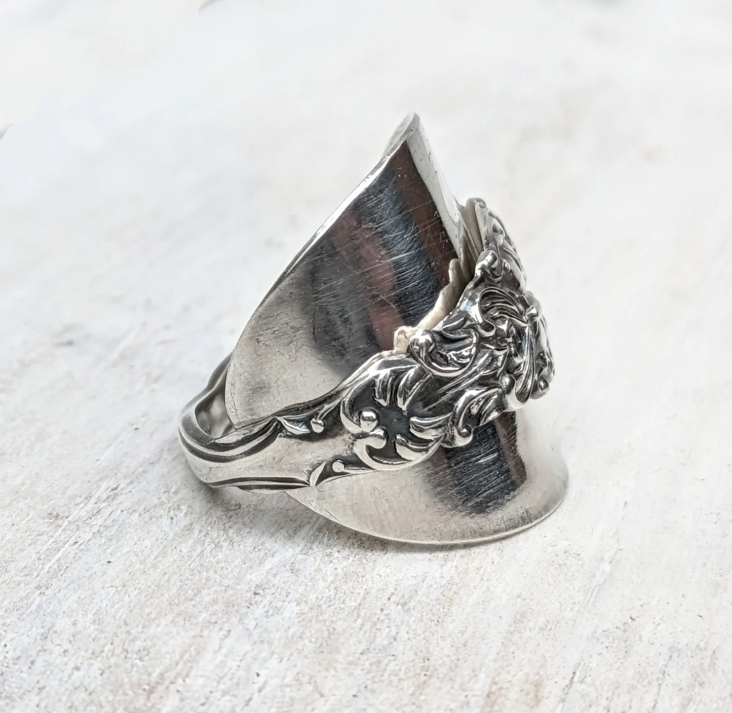 Sterling SILVER Birmingham 1897 VICTORIAN Spoon Ring