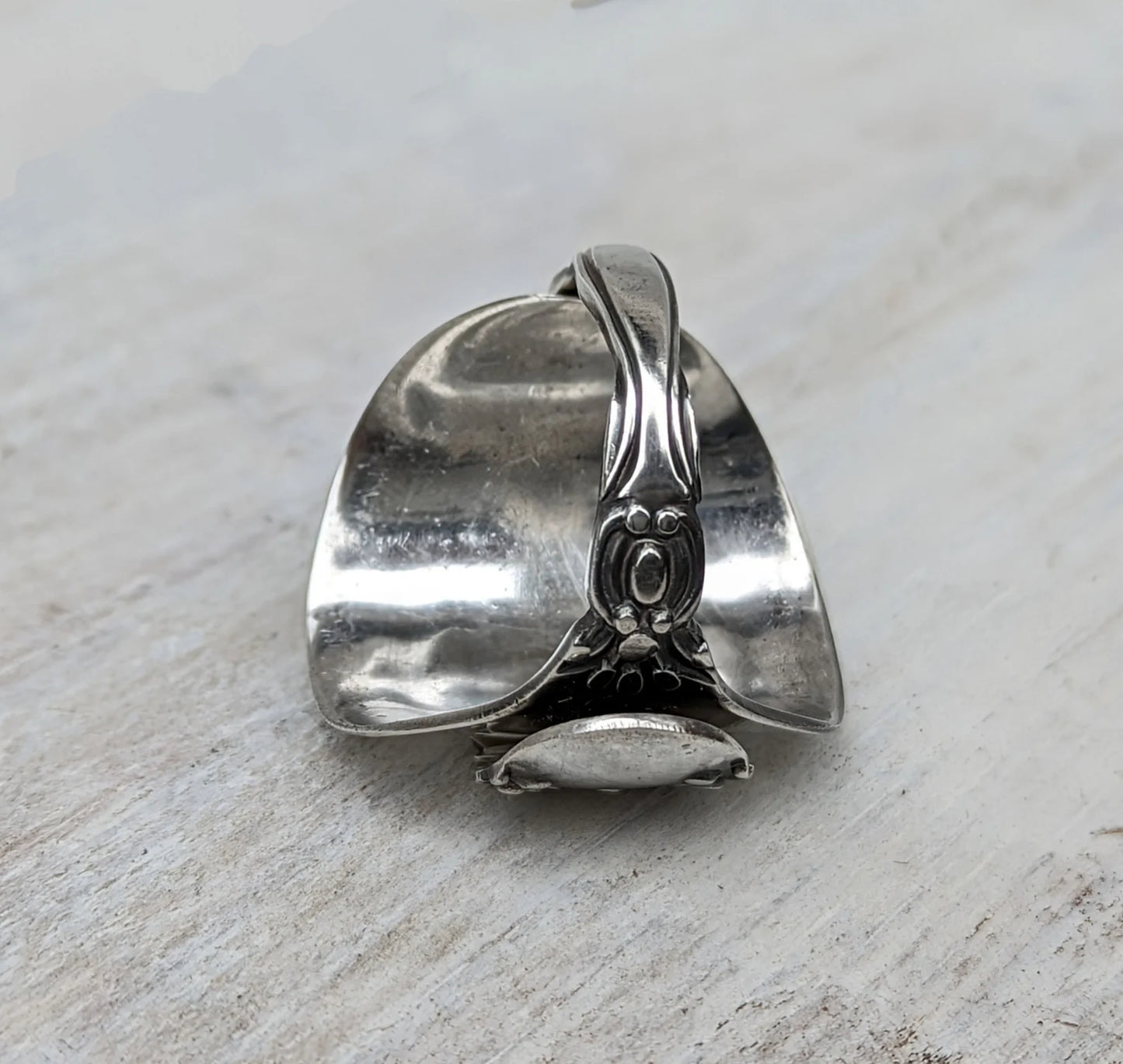 Sterling SILVER Birmingham 1897 VICTORIAN Spoon Ring