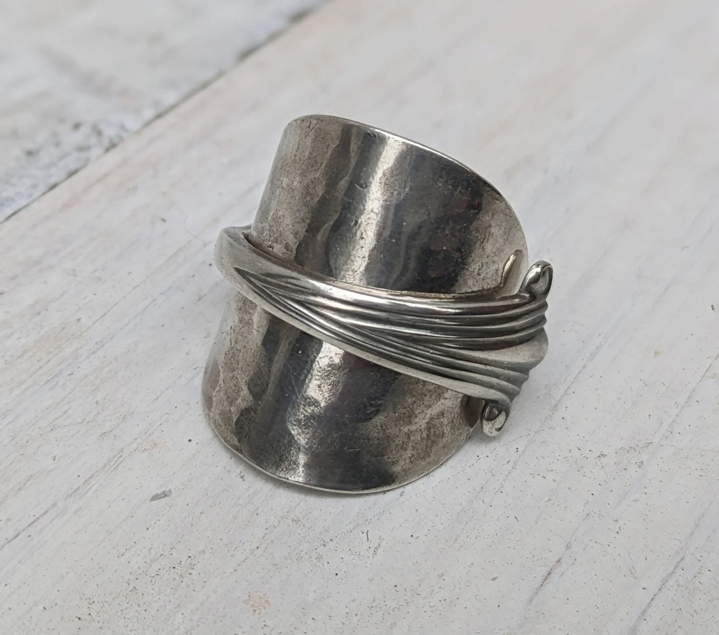 Sterling SILVER Birmingham 1893 VICTORIAN Spoon Ring