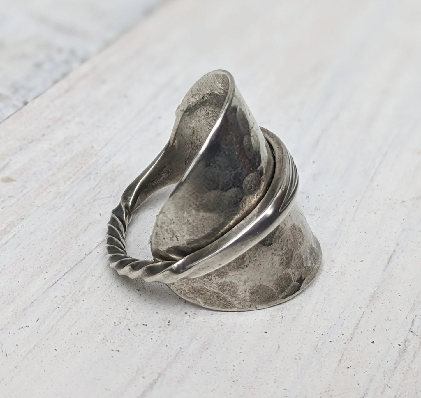 Sterling SILVER Birmingham 1893 VICTORIAN Spoon Ring