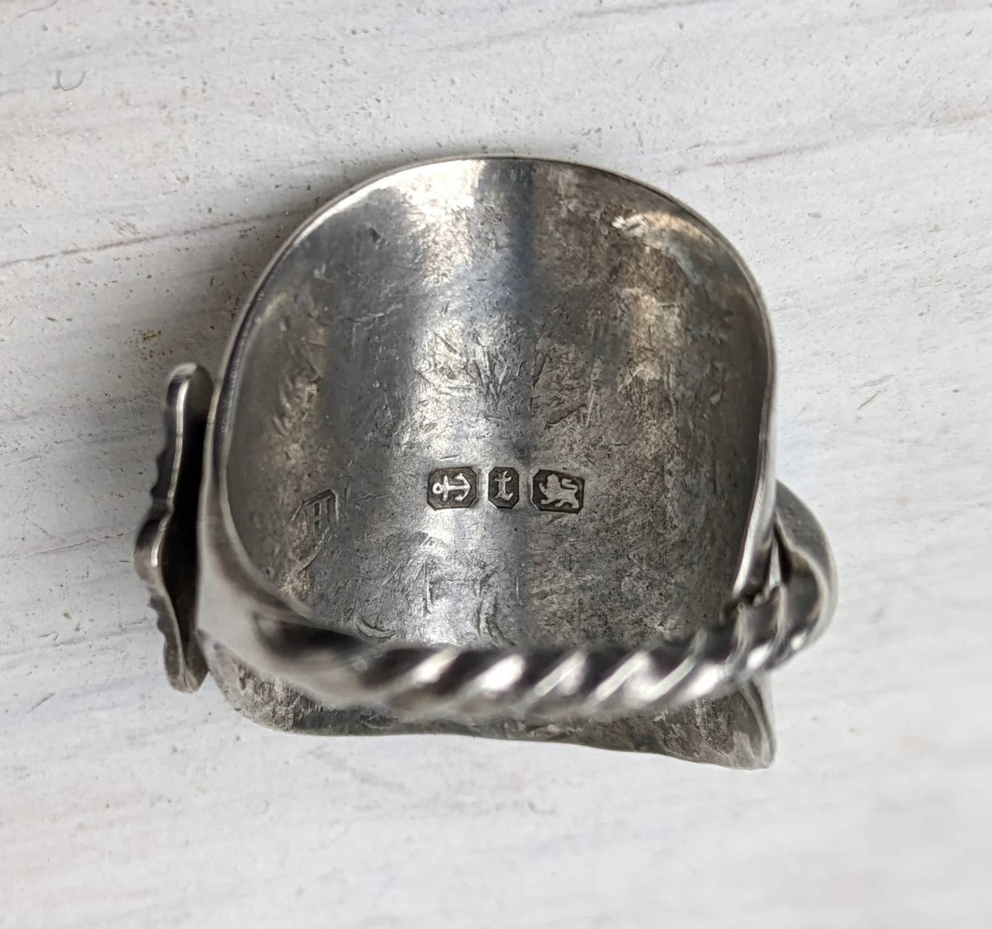 Sterling SILVER Birmingham 1893 VICTORIAN Spoon Ring