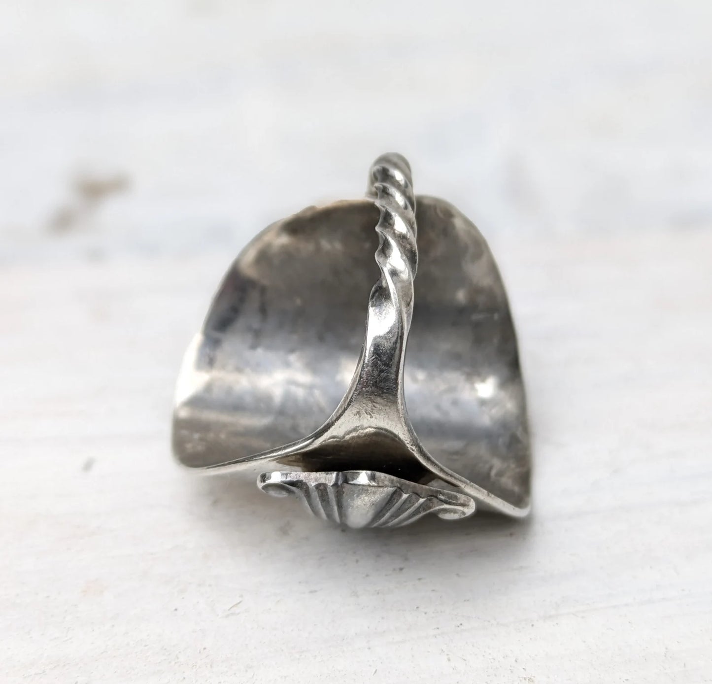 Sterling SILVER Birmingham 1893 VICTORIAN Spoon Ring