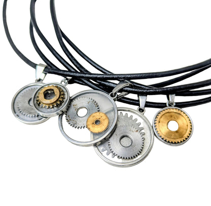 steampunk cog jewelry pendant