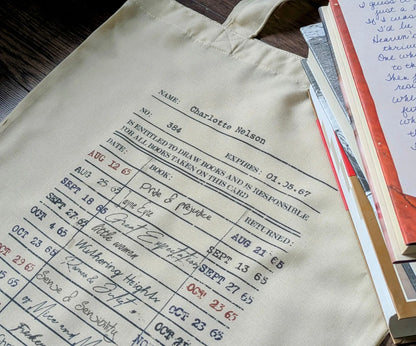 academia bookish tote bag