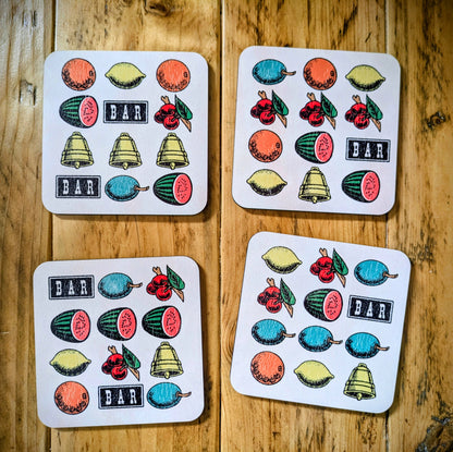mancave casino drinks coasters set