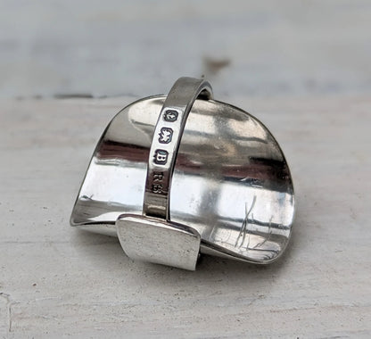 Sterling SILVER Birmingham 1926 Spoon Ring