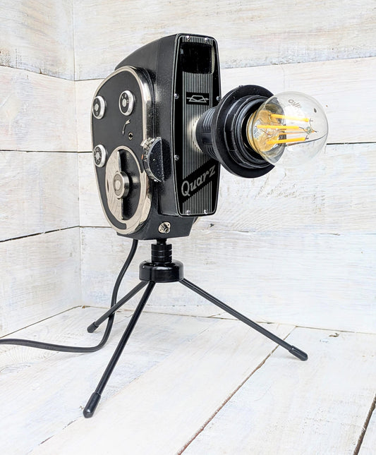 Repurposed 1960s Vintage Cine Movie Camera Lamp