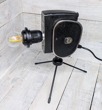 Repurposed 1960s Vintage Cine Movie Camera Lamp