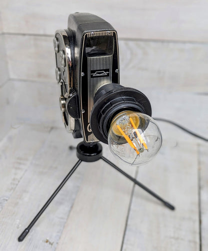 Repurposed 1960s Vintage Cine Movie Camera Lamp