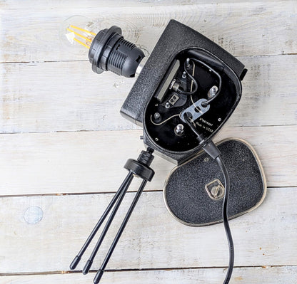 Repurposed 1960s Vintage Cine Movie Camera Lamp