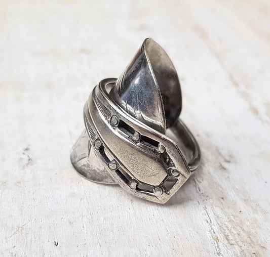 Vintage Spoon Ring - Handmade Upcycled - Mens / Ladies Boho Jewelry