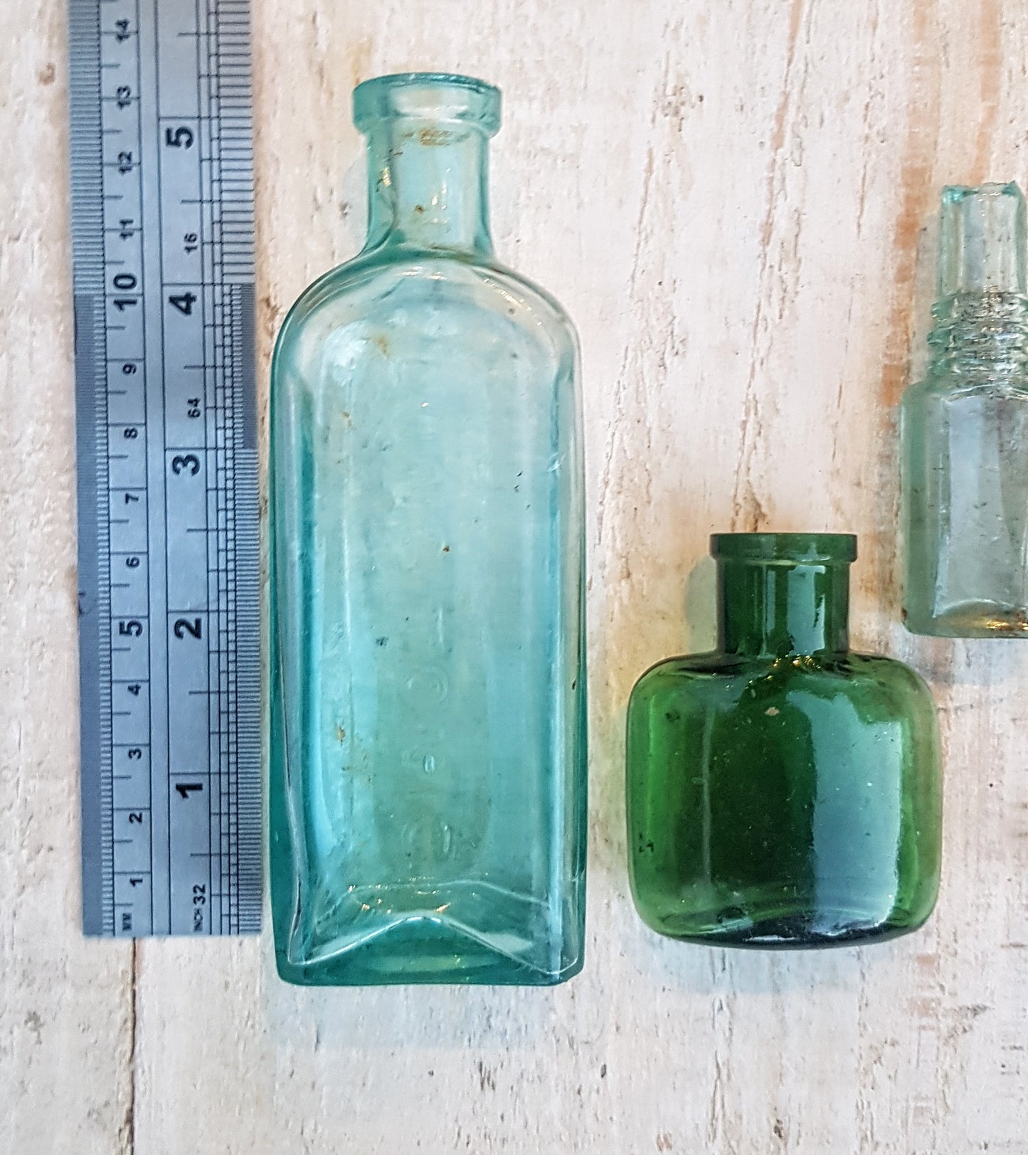 Vintage Victorian Bottles Bundle - Shabby Chic - Interior Home Decor