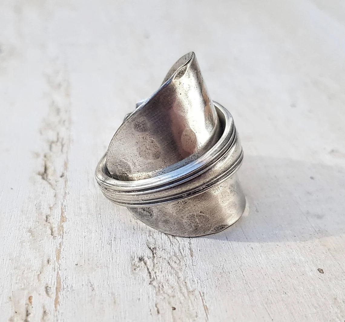 Vintage - Celtic Spoon Ring - Handmade Upcycled - Mens / Ladies Boho Jewelry