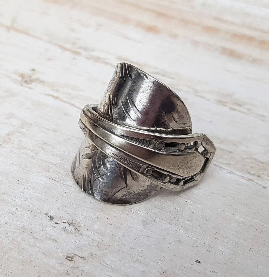 Vintage Spoon Ring - Handmade Upcycled - Mens / Ladies Boho Jewelry