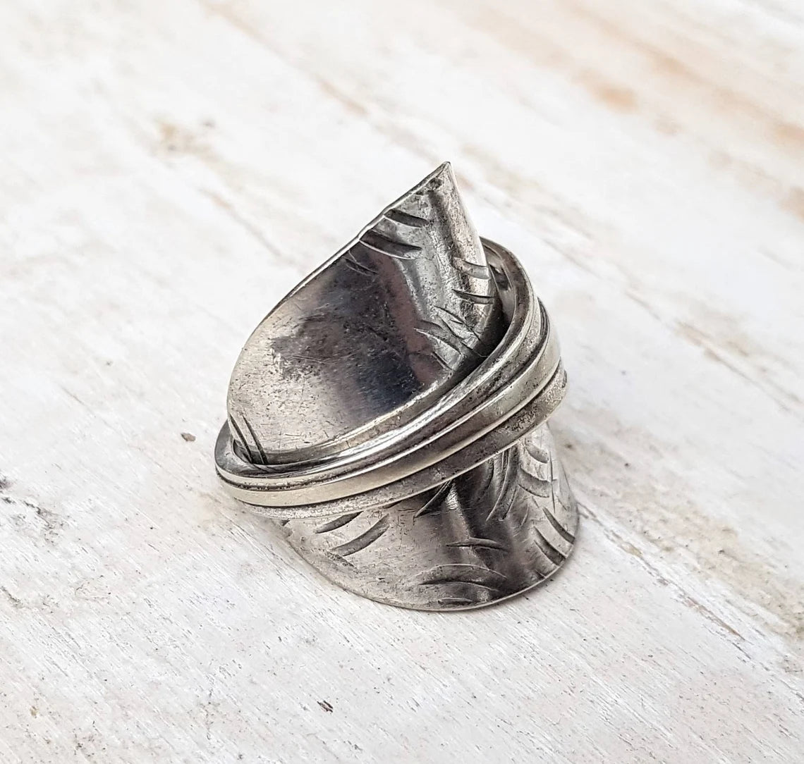 Vintage Spoon Ring - Handmade Upcycled - Mens / Ladies Boho Jewelry