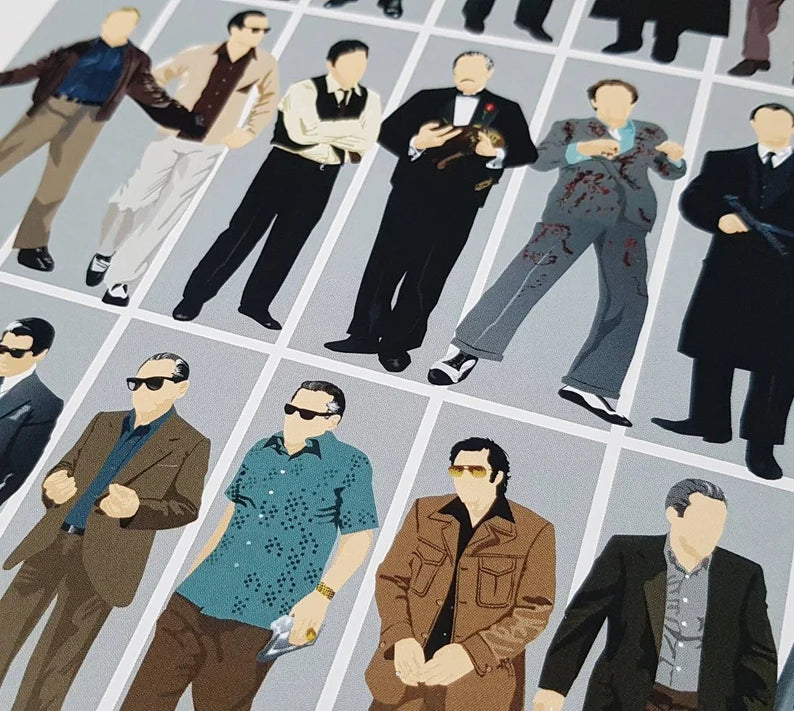 Classic Movie Gangsters - Mobsters - WALL PRINT