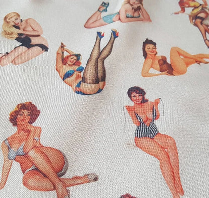 Vintage 50s Pin Up Girls Art - RETRO - Shopping Tote Bag