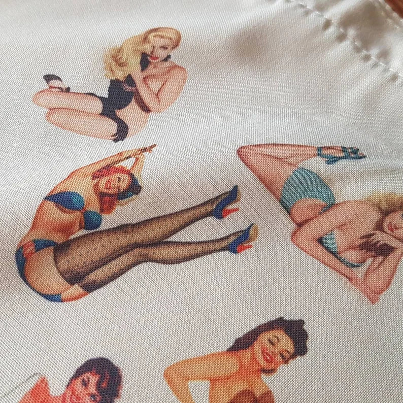 Vintage - 50s Pin Up Girls Art - RETRO - Shopping Tote Bag - Retro - Burlesque