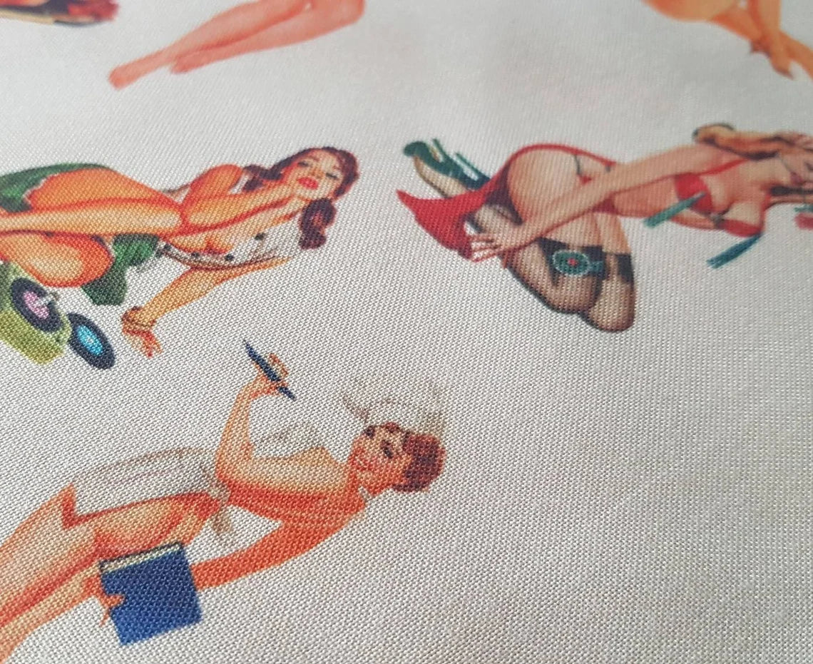 Vintage - 50s Pin Up Girls Art - RETRO - Shopping Tote Bag - Retro - Burlesque