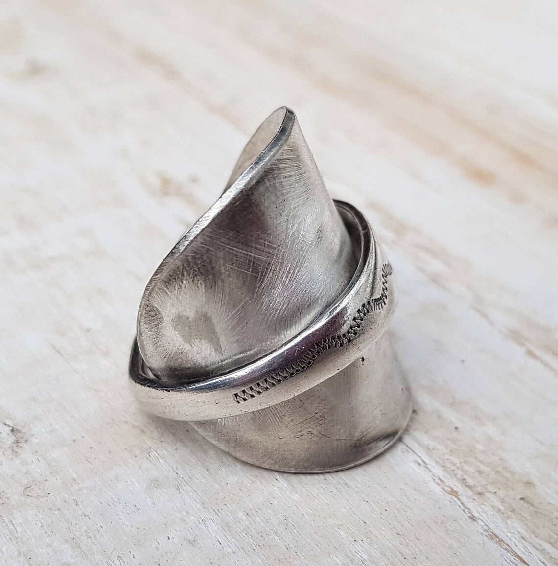 Vintage Spoon Ring - Handmade Upcycled - Mens / Ladies Boho Floral Jewelry