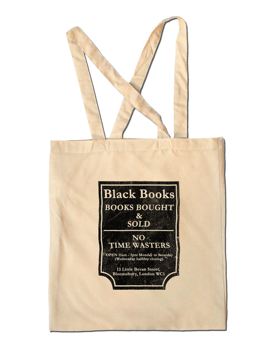 BLACK BOOKS - Brit Comedy - Book Shop - London - Vintage Tote Bag