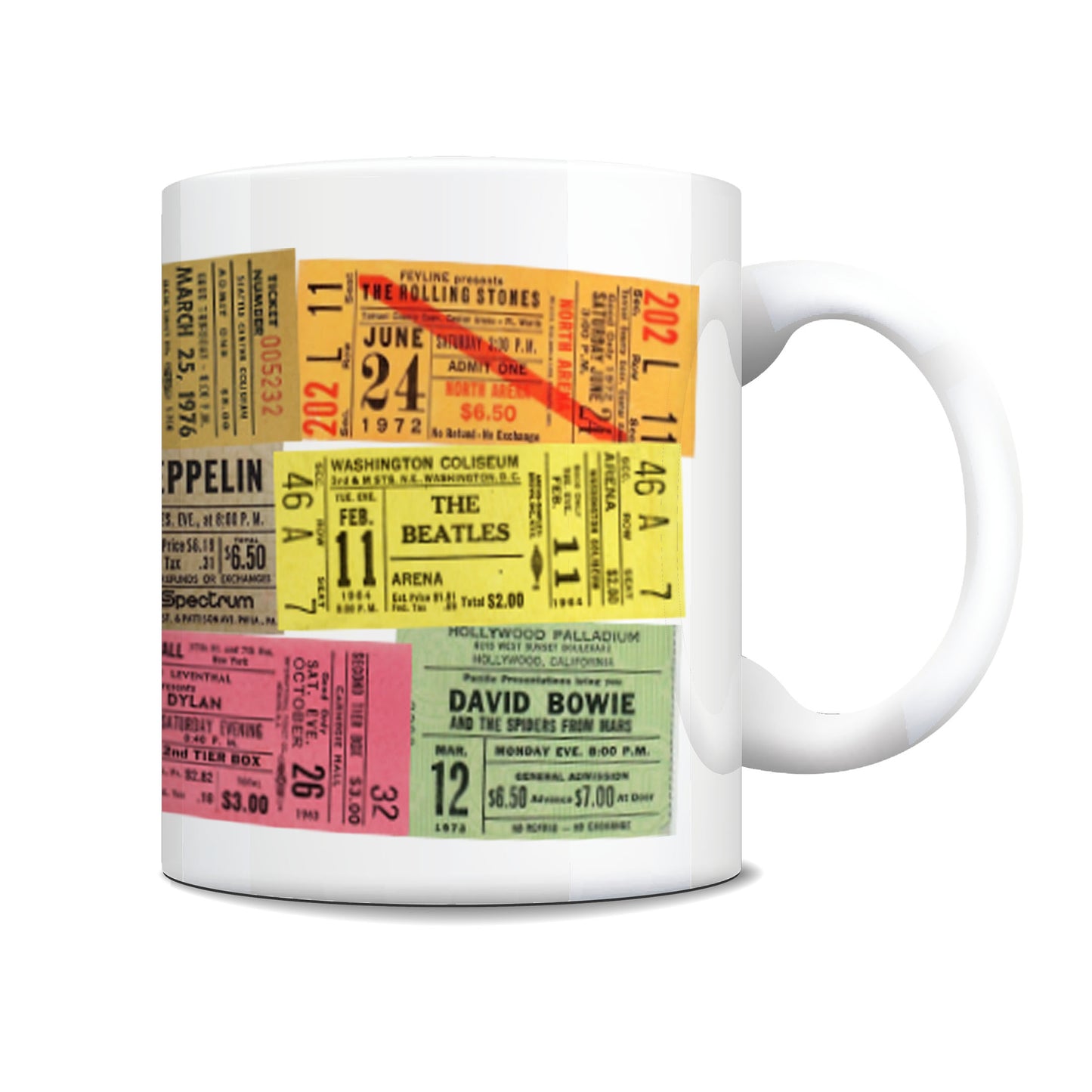 CLASSIC-ROCK-Vintage Concert Ticket Coffee Mug