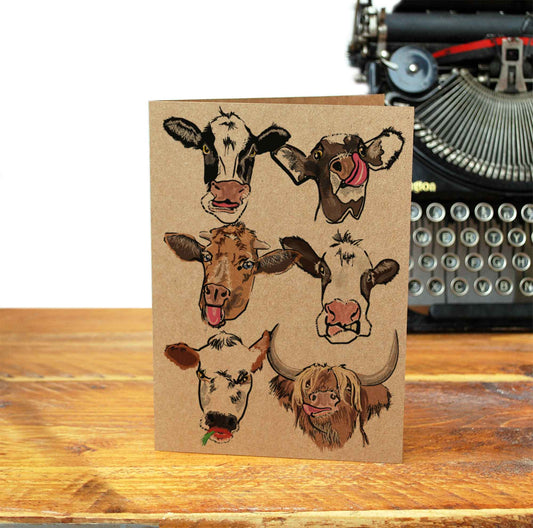 FUNNY COWS - Greeting Card