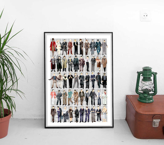 GANGSTERS - TV & MOVIE - Classic Mobsters Mafia - Fashion - Wall Art Print