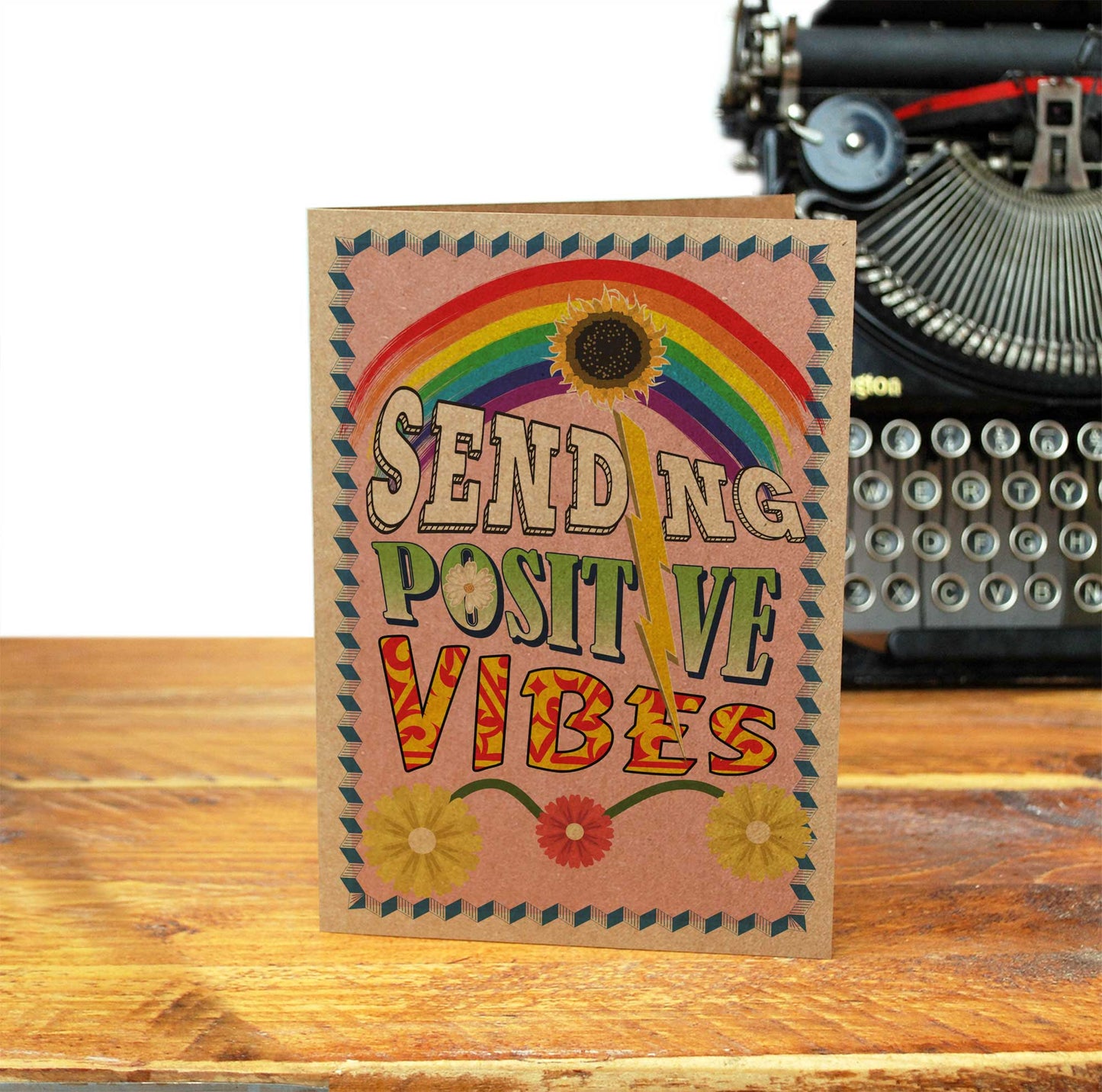 SENDING POSITIVE VIBES - Greeting Card - Peace - Care - Hope - Love - Get Well