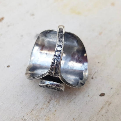 Vintage - Spoon Ring - Handmade Upcycled - Boho Floral Gothic Jewelry