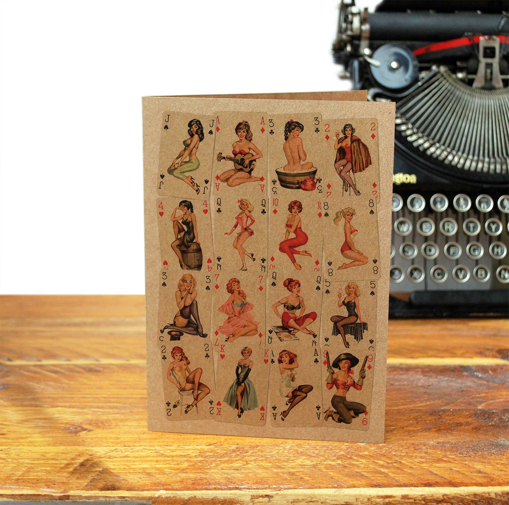 50s-Pin-Up-Girls-Art-Vintage-Playing-Cards-Greeting-Card